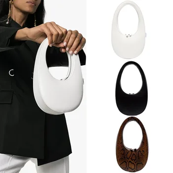 

Spring Women's Leather Bags Net Red Little Red Book Super Fire Goose Egg Bag Leather Fashion Korean Retro Non-Mainstream Oval