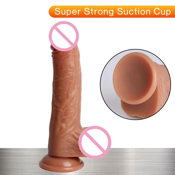 Realistic Feeling Soft Dildo Vibrator for Women Huge Big Electric Telescopic Penis Females Masturbation Oral Sex Toys for Woman 4