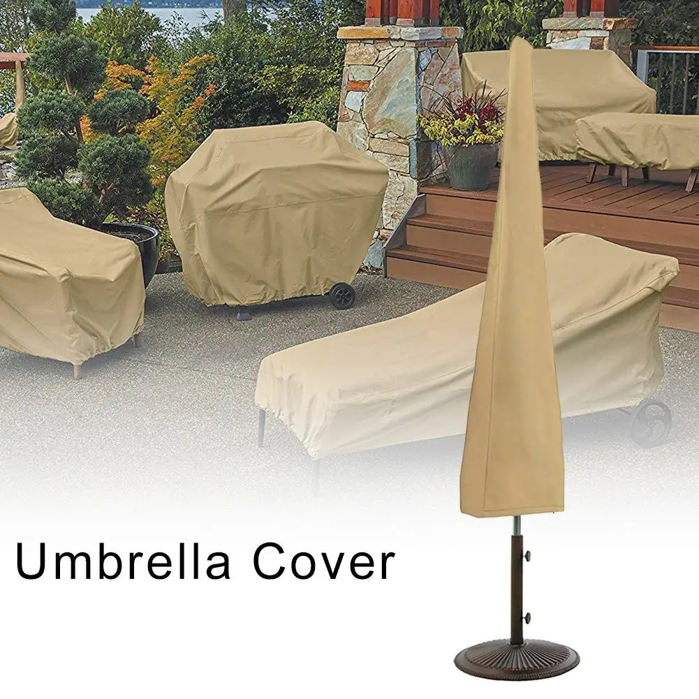 

600D Oxford Cloth Sunshade Umbrella Cover Dust-proof And Rain-proof Waterproof Protective Cover With Zipper For Garden Outdoor