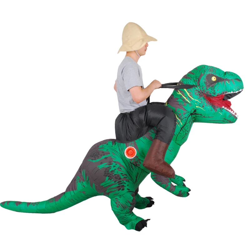 T-REX динозавр надувной костюм для карнавала взрослый маскарадный Юрского