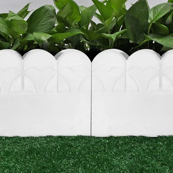 

White Plastic Tree Fence Courtyard Indoor Garden Fence Kindergarten Stone Brick Path Molds Buildings Accessories for Home