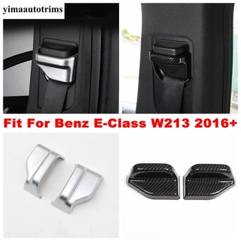 

For Mercedes-Benz E-Class W213 2016 - 2020 Safety Seat Belt Buckle Decoration Cover Cap Trim Styling Carbon Fiber / Matte Kit