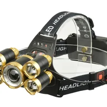 Стиль 5LED фары T6 основной налобный фонарь 5 фары машинный зум налобный фонарь 5 Фары ji deng супер яркая Шахтерская лампа