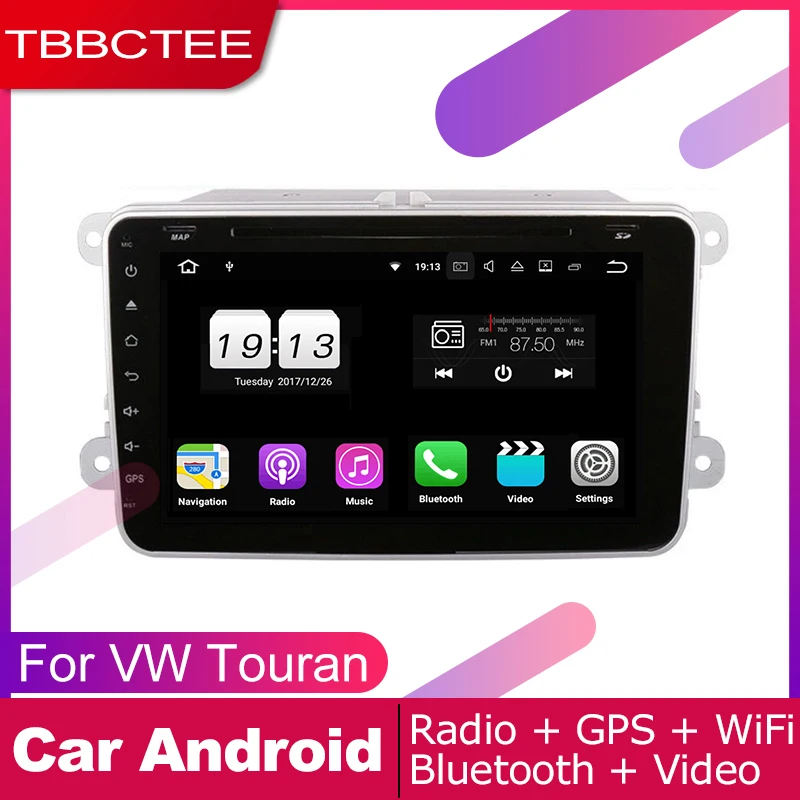 Top TBBCTEE android car dvd gps multimedia player For Volkswagen VW Touran 2003~2015 car dvd navigation radio video audio player 1
