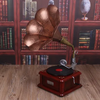 

1:1 vintage model of large phonograph iron crafts bar decoration props