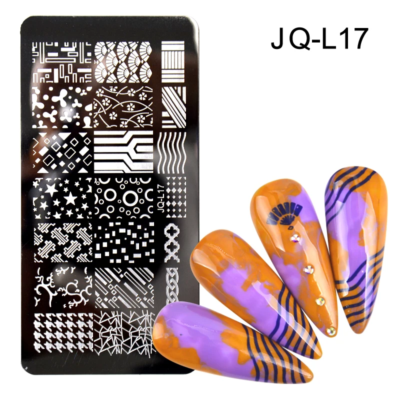 

Summer Fruits With Line Design Stamp Plates Leaf Flower Nail Art Stamping Template Printing Stencil Image Tool