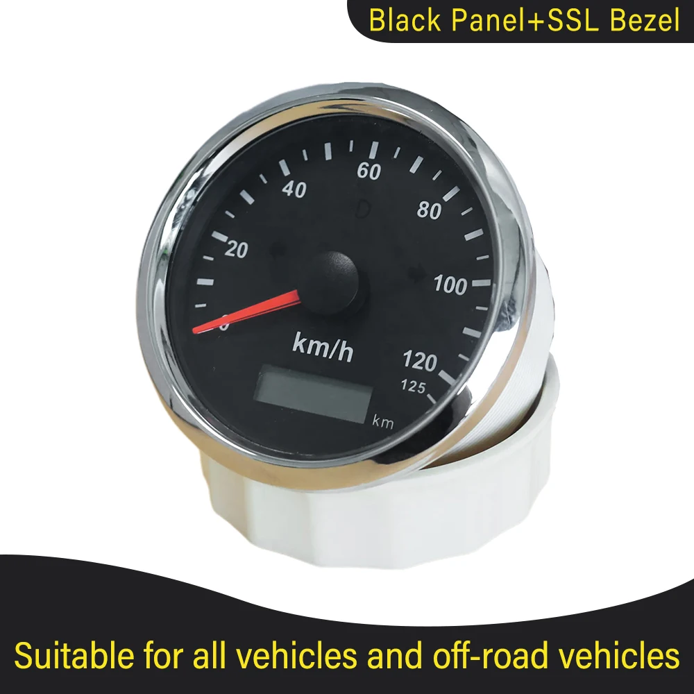 85mm Auto Motorcycle GPS Speedometer Odometer 125km/h(MPH)/200km/h(MPH