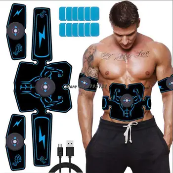 

1set Ems Smart Fitness Massager Abdominal And Arm Muscle Stimulator Trainer Muscular Exercise Lazy Home Gym Equipment