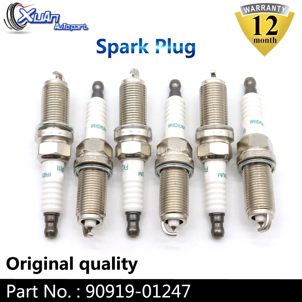 Сюань 6 шт./лот иридиевая Свеча зажигания 90919-01247 для Toyota 4runner RAV4 SEQUOIA Avalon Camry Highlander Sienna Venza для Acura ILX