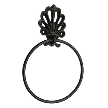 

Industrial Style Towel Rack Ring Wall Mount Round Towel Holder Iron Bathroom Toilet Home Hotels Decoration Vintage