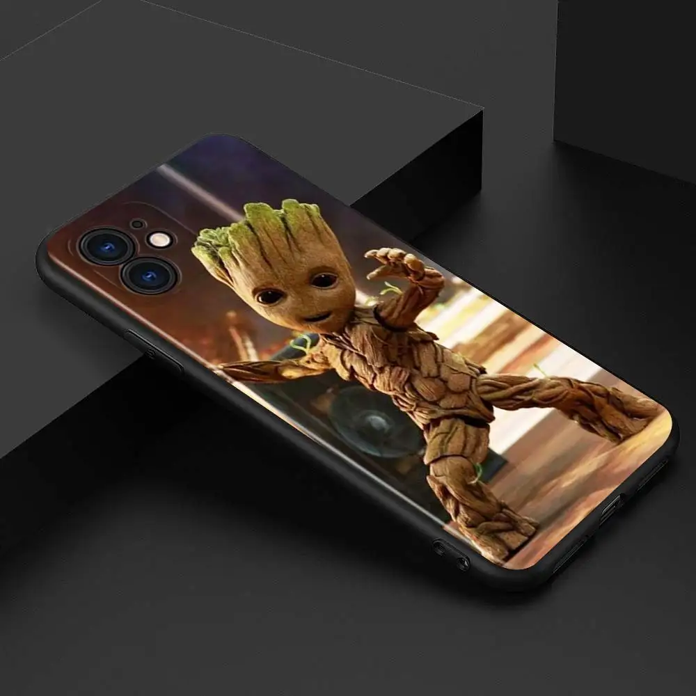 Groot Marvel Avengers for Apple iPhone 12 Pro Max Mini 11 Pro XS Max X XR 6S 6 7 8 Plus 5S SE2020 Soft Black Phone Case best iphone 12 mini case