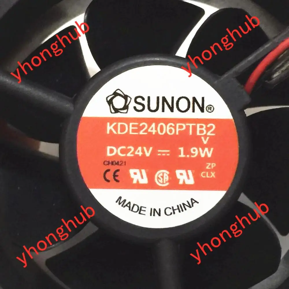 SUNON KDE2406PTB2 DC 24V 1 9 W 2 проводной 60x60x25 мм Сервер вентилятор охлаждения|square fan|server fandc 24v