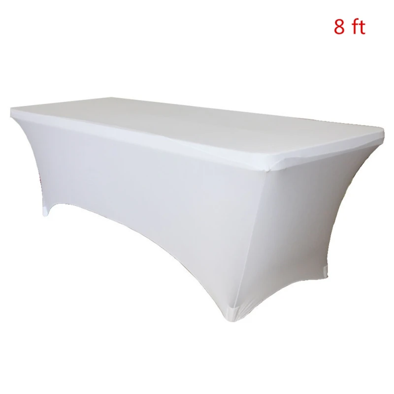

Black White Stretchable Household Party Table Cover Polyester Table Cover Festive Party Dining Decor Supplies Table Cloth