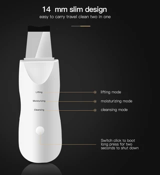 

Facial Skin Scrubber Cleaner Ion Acne Blackhead Remover Peeling Shovel Cleaner Facial Massager Skin Care Lift Machine