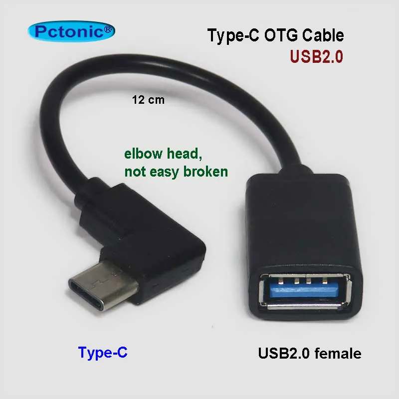 USB 2,0 type-C OTG кабель короткий 10 см кабель type-C штекер usb type-A Женский адаптер конвертер