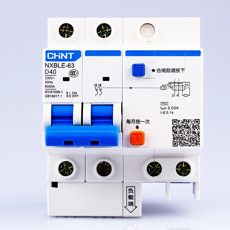 Устройство CHINT AC230/400V NXBLE 63 2P для устройства остаточного тока D 40 50 63a тип защита от