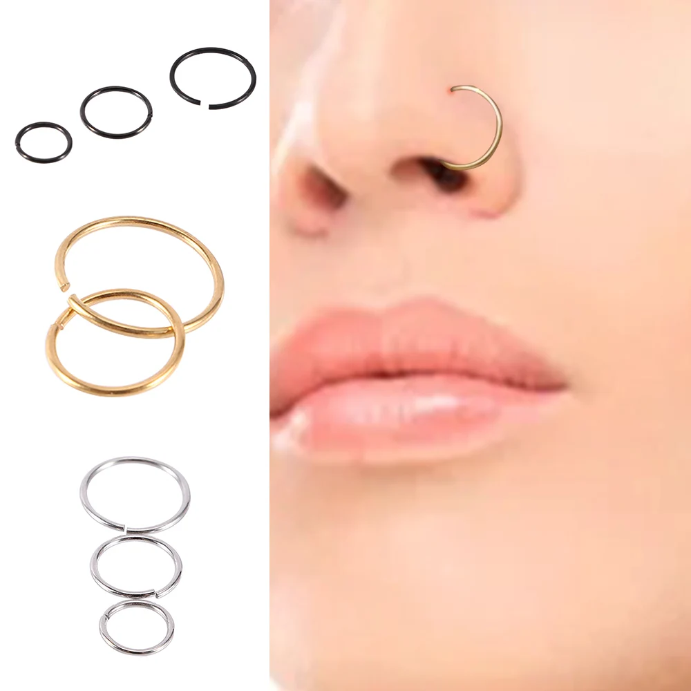 precio Por Par Pequeño anillo de la nariz 8mm