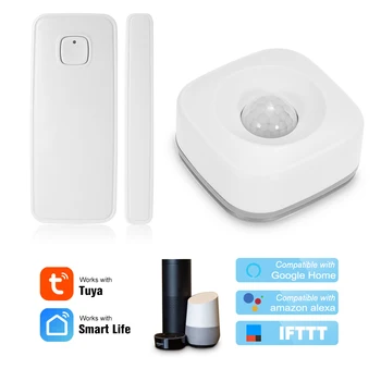 

Smart Home WIFI PIR Motion Sensor Security Burglar Alarm Sensor WIFI Door Sensor Support Google Home Tuya APP Control