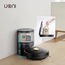 uoni V980Plus Robot Vacuum Cleaner with Self-emptying Dustbin 8.0 Laser Navigation Robot Vacuum Cleaner for Carpet and Floor