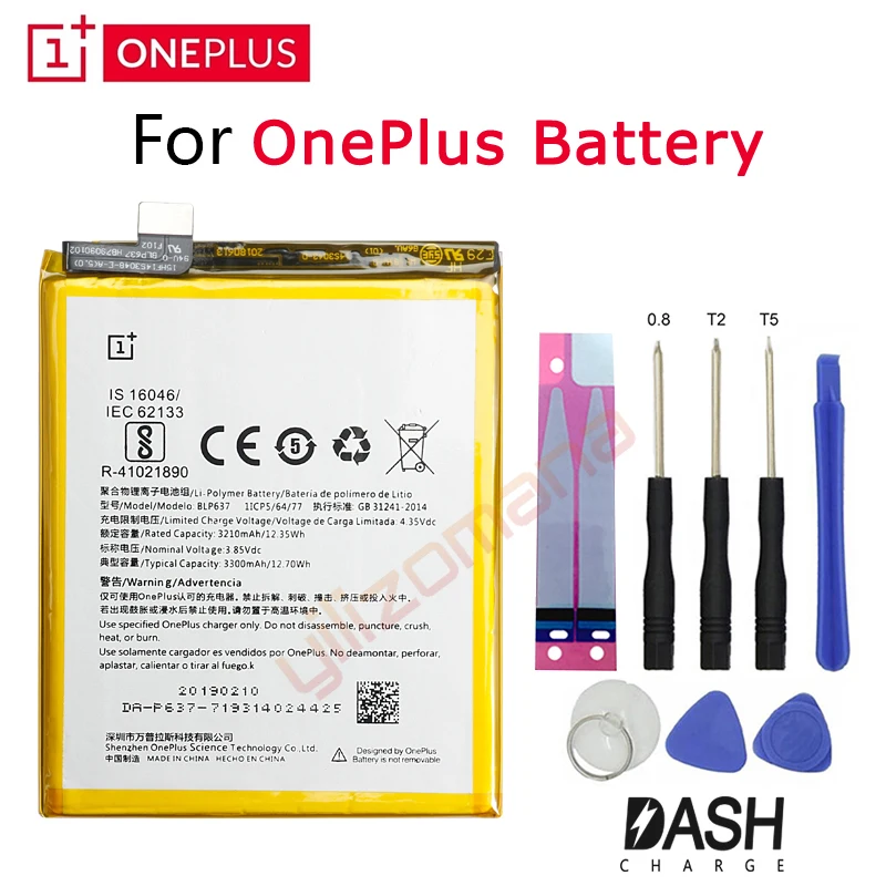 ONE PLUS Original Replacement Battery For OnePlus 3 3T 5 5T 2 1 BLP571 BLP597 BLP613 1
