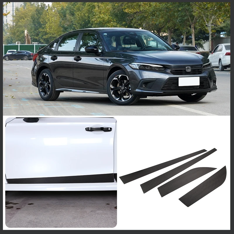 

Защитная накладка на дверь автомобиля из углеродного волокна для 2022 Honda Civic, аксессуары для украшения внешней части автомобиля
