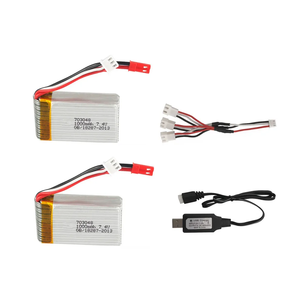 7,4 v 1000mah Lipo батарея+ 7,4 v зарядное устройство набор для MJXRC X600 батарея lipo 2s 7,4 v 703048 RC игрушка батарея 1 шт до 3 шт