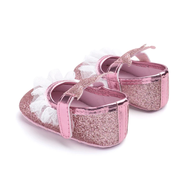 Обувь принцессы с бантом для маленьких девочек; обувь для новорожденных; обувь для маленьких девочек; нескользящая обувь; сезон весна-осень