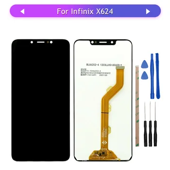 

5pcs Tested For Infinix X624 LCD Display Touch Screen Digitizer Infinix Hot 7 X624 LCD Screen Complete Assembly Replacement