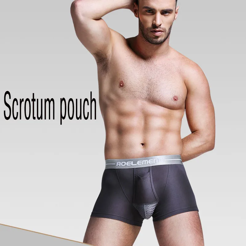 Boxers convexes danspour hommes, sous-vêtements en U modal, fonction de sac de soutien du scrotum