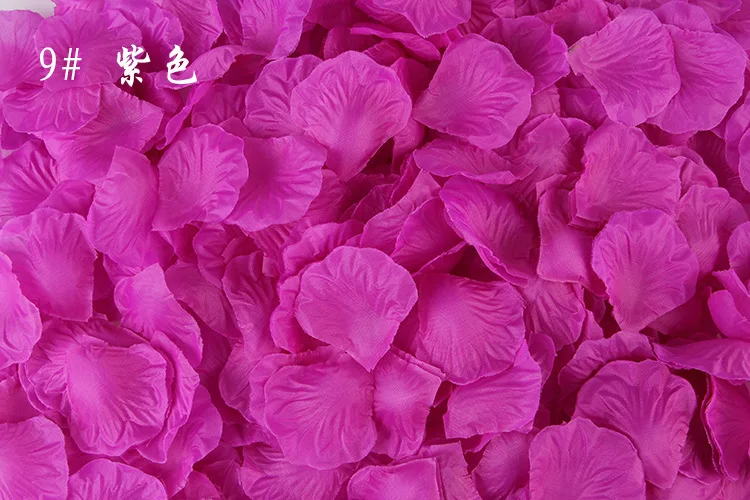 BacklakeGirl Новинка 1000 штук 5*5 см романтические шелковые лепестки роз для романтические украшения для свадьбы искусственные лепестки роз Свадебные - Цвет: 9