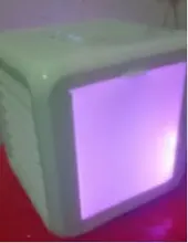 Mini aire acondicionado portátil, de 7 colores humidificador, purificador, USB, Enfriador de escritorio, ventilador con 2 tanques de agua para oficina y habitación