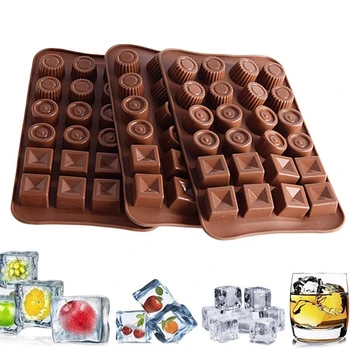 

Ice Tray Ice Cube Maker Cake Mold DIY Creative Small Ice Cube Mold Square Shape Food Grade Silicone Kitchen Accessories