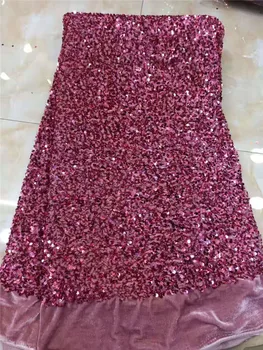 

Solid color sequin embroidery Korean velvet sequin embroidery Nigeria suitable for autumn and winter dress evening dress sequins