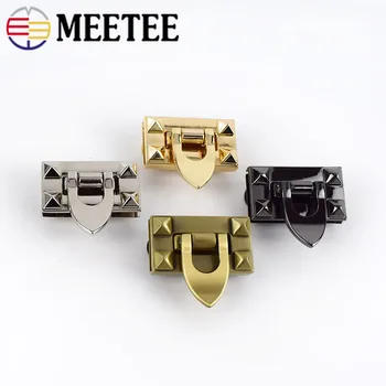 

Meetee 2pcs 40X23/50X30mm Metal Turn Twist Lock Buckles for DIY Handbag Bag Purse Hardware Closure Clasp Bags Parts Accessories