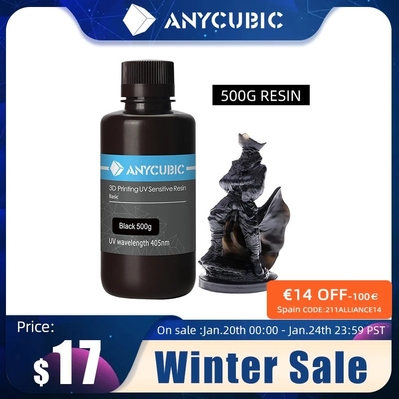 Полимер Anycubic для 3d принтера Photon S УФ полимер печати 405 нм 500 мл/1 л