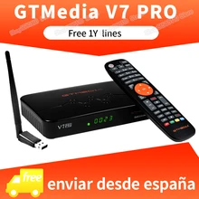 2020 chegada gtmedia v7 pro DVB-S/s2/s2x + t/t2 avs + hevc 10bit decodificador atualizado v7 mais nenhum aplicativo incluído