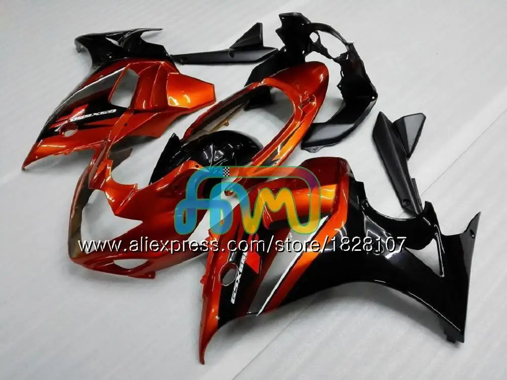 650 комплект для SUZUKI GSXF 650 GSX650F 08 09, 10, 11, 12, 13, 14, блеск для губ зеленый 45BS. 59 GSXF650 2008 2009 2010 2011 2012 2013 обтекатель - Цвет: No. 4 Orange