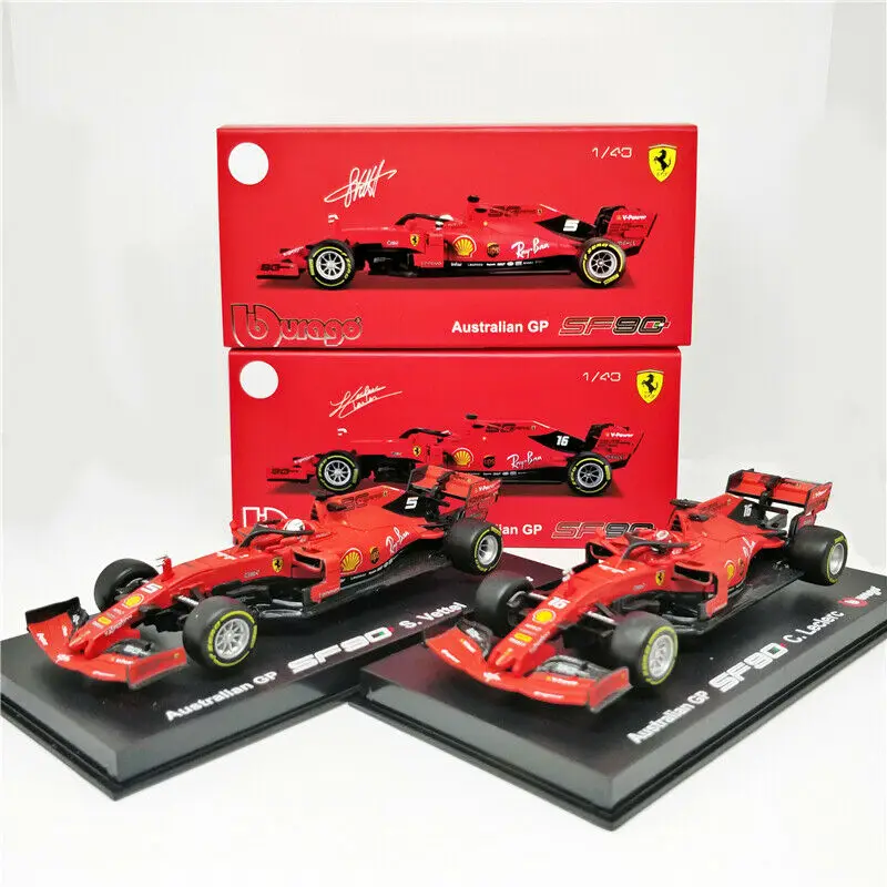 Серия BBurago 1:43 для подписей Ferrari F1 2019 SF90 #5 Себастьян Vettel #16 Чарльз помидоров