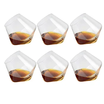 

Pack of 6 400ML Wine Glass Whiskey Glasses Drinking Tumbler Rum Wine Cup Glass N66