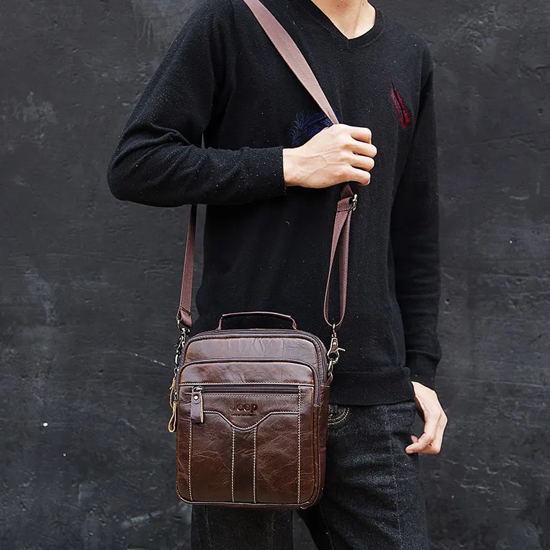 Известный бренд, сумка-мессенджер, модная мужская сумка из натуральной кожи, сумки через плечо, деловая сумка через плечо, Повседневная сумка, высокое качество, нагрудный клатч