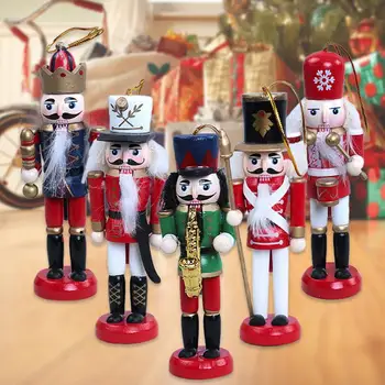 

5pcs Cartoon Creative Nutcracker Puppet Puppet Pendant Decoration Kids Gift Celebration Party Supplies Toy Home Decor