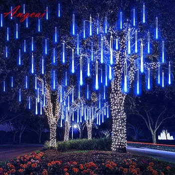 

30cm 144 LED/ 50cm 240LED Light Meteor Shower Falling Rain Drop Snow Fall Xmas String Lights,Outdoor tree ,8tubes/set Snow Fall