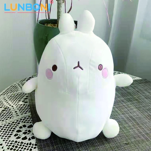 Cute Molang Animal Rabbit Cuddly White Bunny Stuffed Doll Baby Plush Toy Doll Christmas Gifts Cosplay Kids