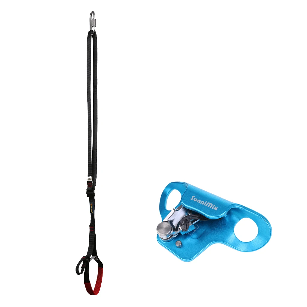 

Outdoor Tree Rock Climbing Arborist Adjustable Sling Foot Loop Ascender + 10 x 6cm 120KG Load Chest Ascender