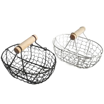 

Vintage Old Wrought Iron Storage Basket Kitchen Fruit Bread Basket Storage Basket Desktop Kitchen Storage