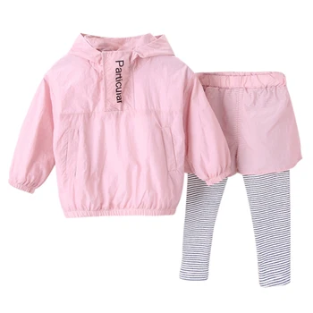 

New Newborn Infant Baby Girl Long Sleeve Letters Pattern Hoodie Sweatshirt+Striped PantsOutfit Clothes Warm Autumn