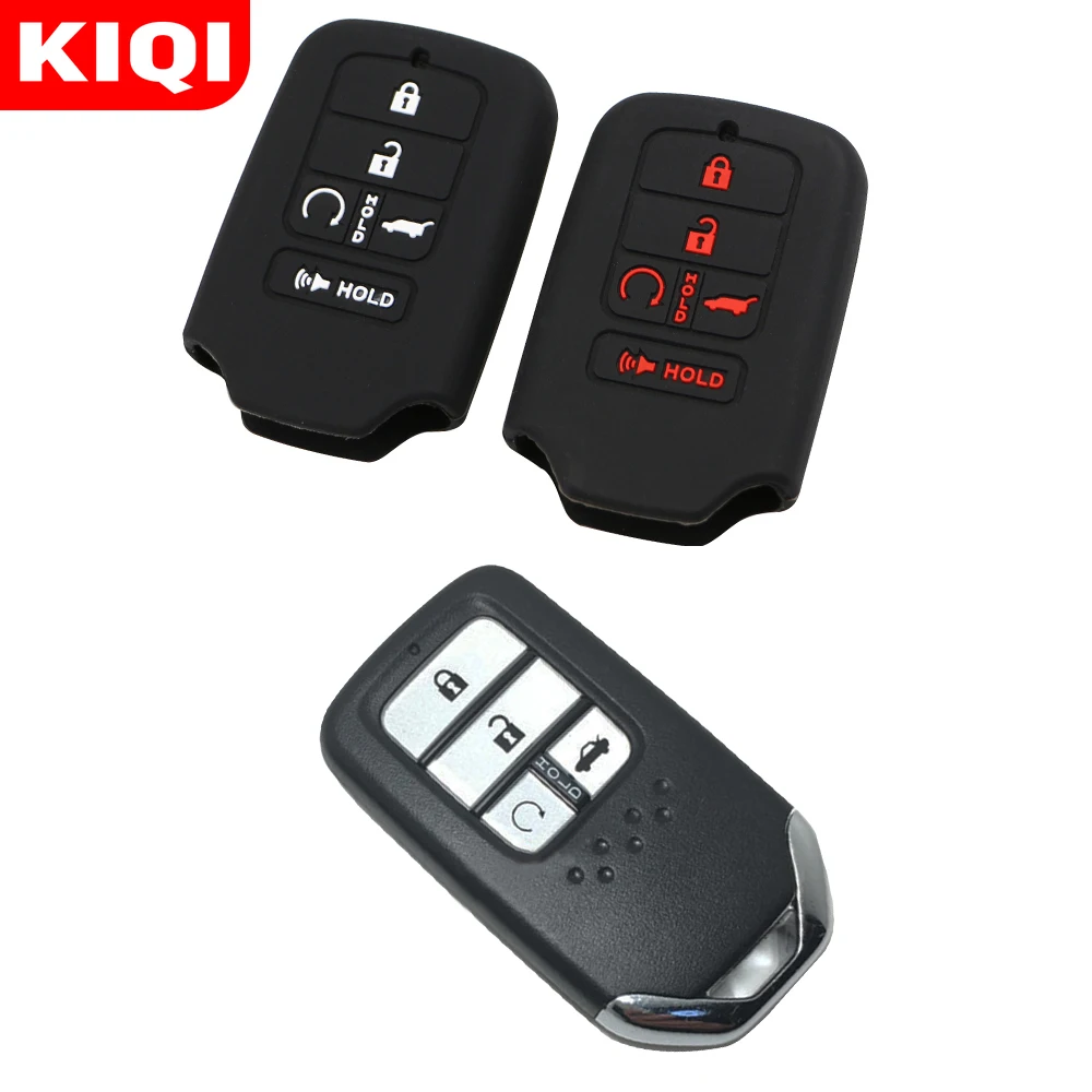 Силиконовый чехол для ключей Fob Honda Civic CR-V HR-V Accord Pilot Elite Touring Hybrid Key 5 пуговиц 2016 2017 2018