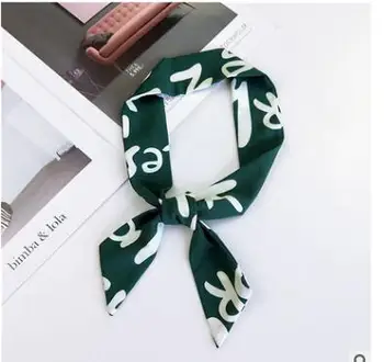 

Soft Simple Elastic Small Vintage Bandanas Head Wrap Fashion Silk Square Scarf Scarves Elegant Women Tie Head Neck Shawl Scarf