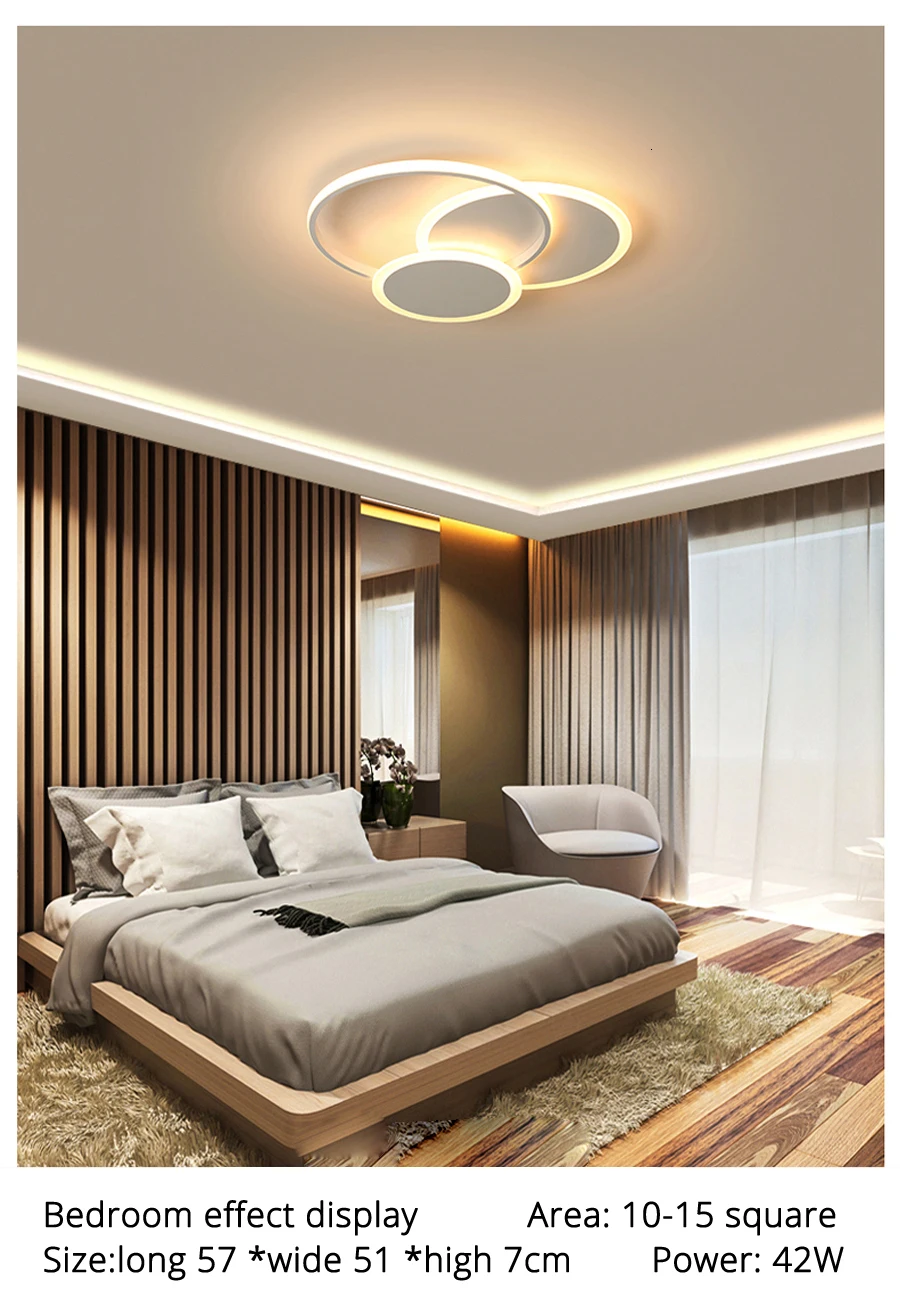 Современные светодиодные потолочные светильники для гостиной, спальни, кабинета, украшения дома, кофейно-белый цвет, лампы, люстры, AC85-260V, Lampadario