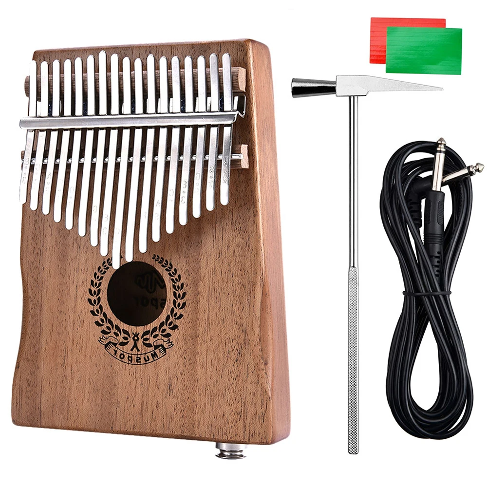 

17 Keys Kalimba African Solid Mahogany Thumb Finger Piano Wood Kalimba Portable Musical Instrument